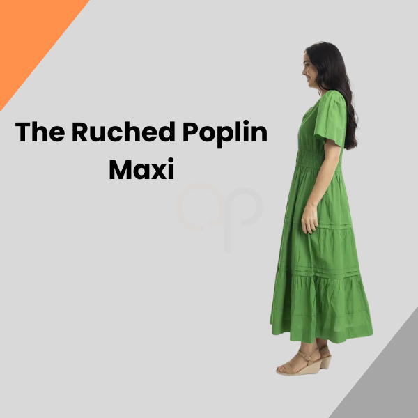 The Ruched Poplin Maxi